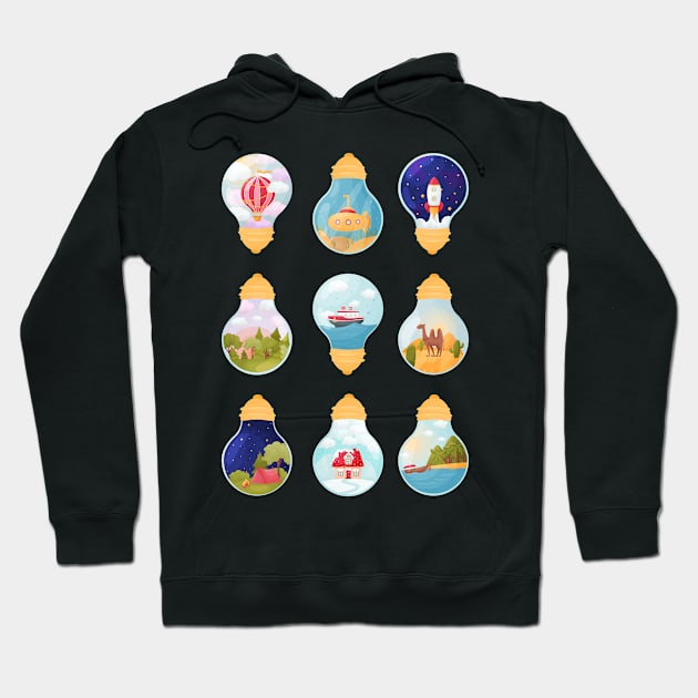 bulbs landscape Hoodie by Mako Design 